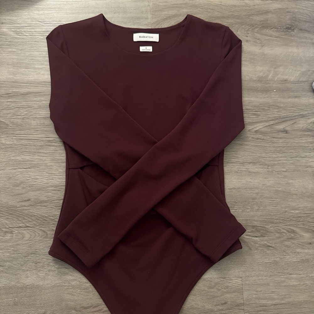 NEVER WORN Aritzia Rich Brown Long Sleeve Bodysuit